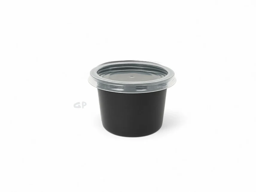علب ثوم  دائري اسود  1 oz