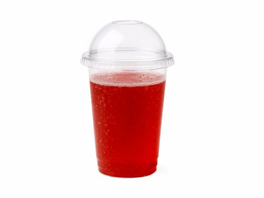 اكواب  شفافة بغطاء قبة 12 oz