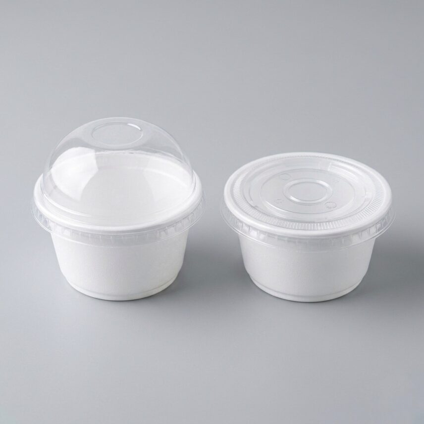 كاسات كورنو ايسكريم أبيض مقاس 7 OZ